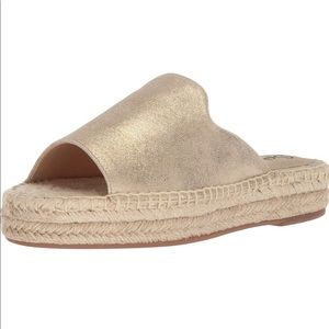 Splendid Women’s Wedge Sandal, Gold, Sz 7.5